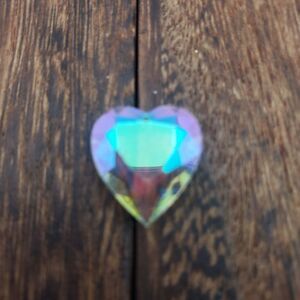 Aurora borealis heart bead charm pendant‎